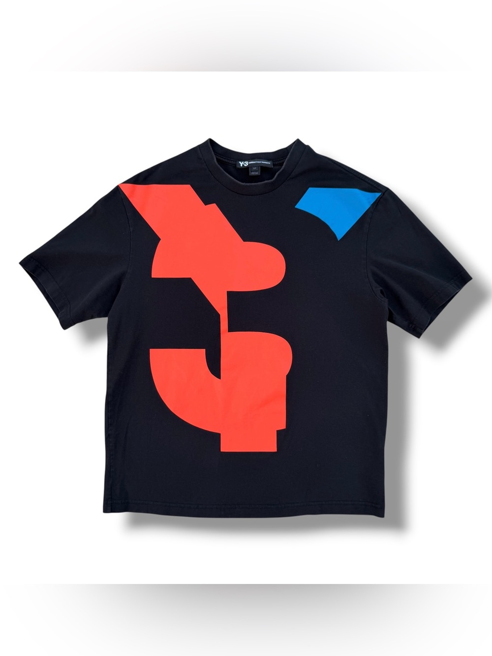Y-3 Yohji Yamamoto Adidas Varsity Shirt Sleeve T-Shirt Black Size Small